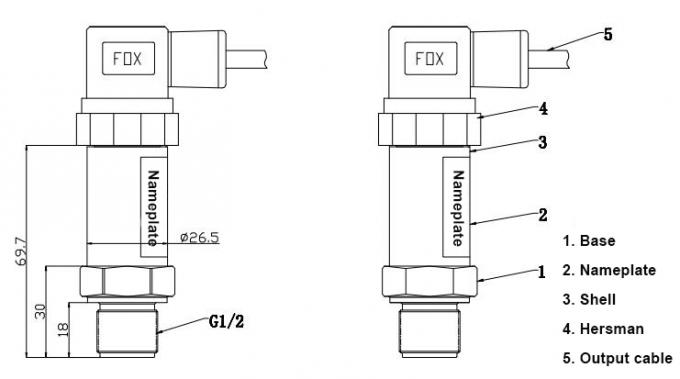 Pressure Sensor Dimensions Piezoresistive Barometric Pressure Sensor